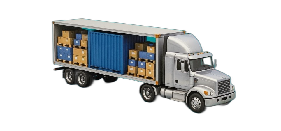 Loaded semi-truck